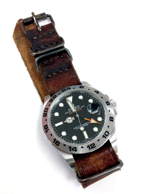 rolex explorer on nato strap|rolex explorer with leather strap.